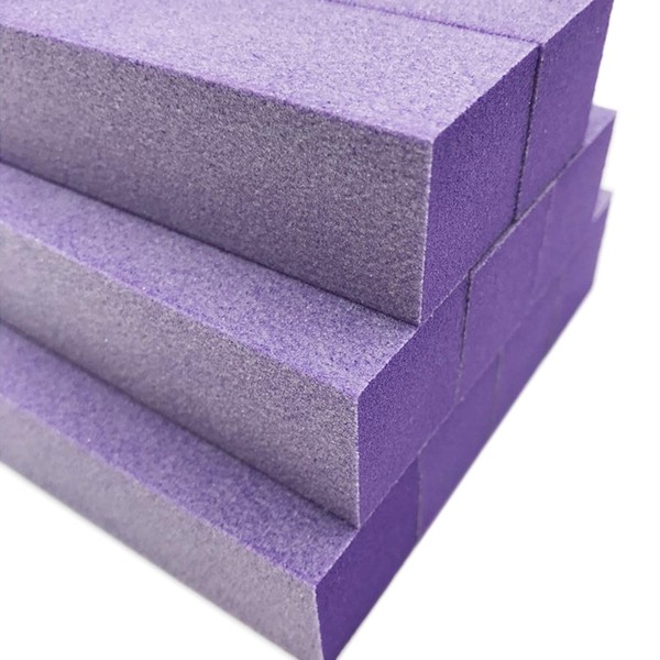 Maccibelle Durable Nail Buffer Sanding Block 100/180 Grit Purple White for Buffing File Acrylic Polygel Artificial Dip System Fingernails, Manicure, Pedicure Tool 10 Pieces