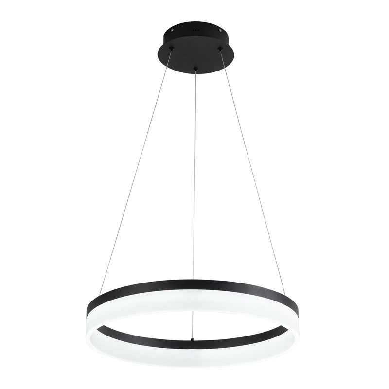 Buccleuch Black LED Chandelier, Dimmable Round Chandelier for Dining Room