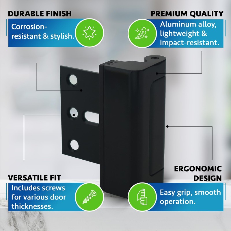 Dwell+Good Door Locks (2-Pack) - Easy To Install Aluminum Home