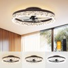 VOLISUN Modern Ceiling Fans with Lights and Remote, 19.7in Low