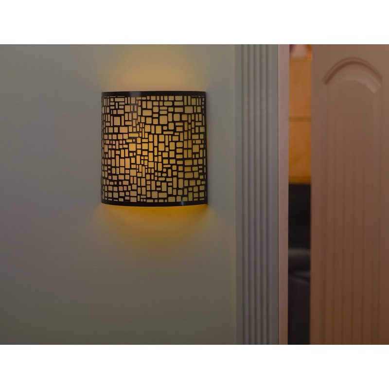 It's Exciting Lighting IEL-2901 London Barrel Wireless Wall Sconce, Amber