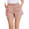 YOCUR Womens Cute Denim Ruffle Shorts Elastic HIGT Waist Loose