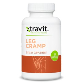 Xtravit Leg Cramp Supplement – Relaxer for Muscle Cramps, Aches, & Restless Legs - Natural Relief Formula with Magnesium, Potassium, & Calcium - Vegan, Non-GMO, Gluten-Free, No Fillers, 60 Capsules
