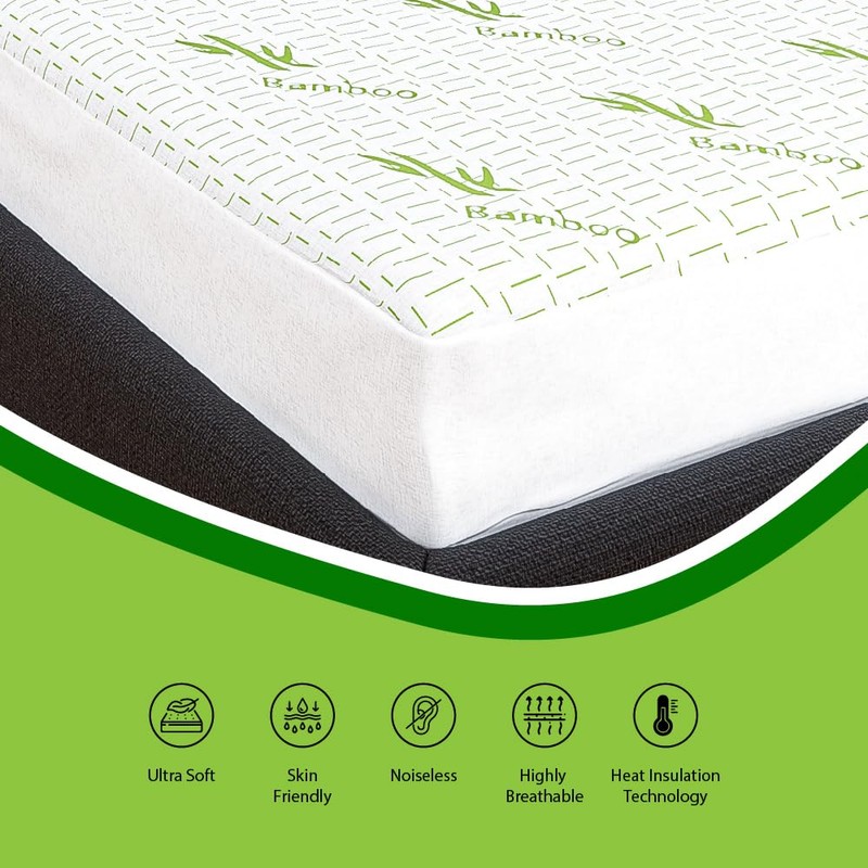 BAMBOO Water Proof Mattress Protector Topper cover Extra Deep Fitted