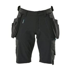 Mascot 17149-311-09 Advanced Cordura Ultimate Stretch Lightweight Shorts with Hanging Pockets, Black, C52 Size