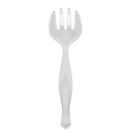 Restaurantware-Cater Tek 8.5 Inch Large Serving Forks, 10 Disposable Serving Utensils - 4 Prongs, Comfortable Handle, White Plastic Forks, Serve Hot And Cold Food, For Buffets, Banquets, And More