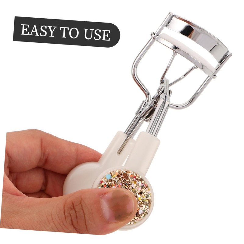 WOONEKY Rhinestone Eyelash Curler Wide Mouth for Eyelash Separator Tool
