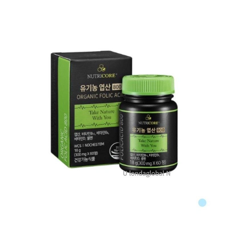 Nutricore Organic Folic Acid 400 2-month supply for pregnancy preparation