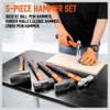 HORUSDY 5-Piece Hammer Set, 16oz and 32oz Ball Pein Hammers,