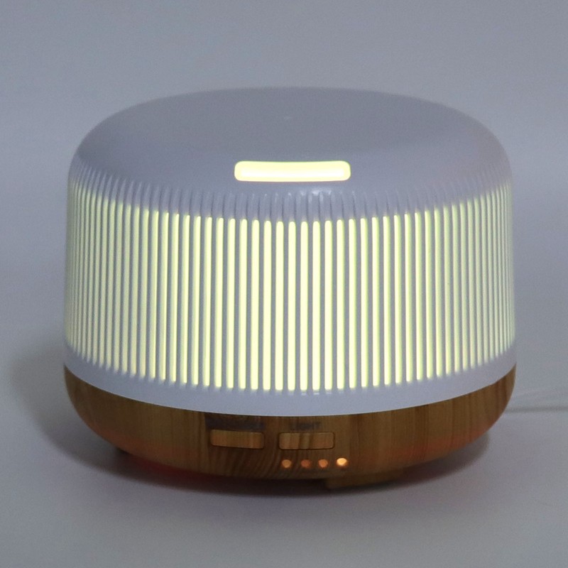 300ml Wood Grain Humidifier Aromatherapy Diffuser Humidifier with 7 LED