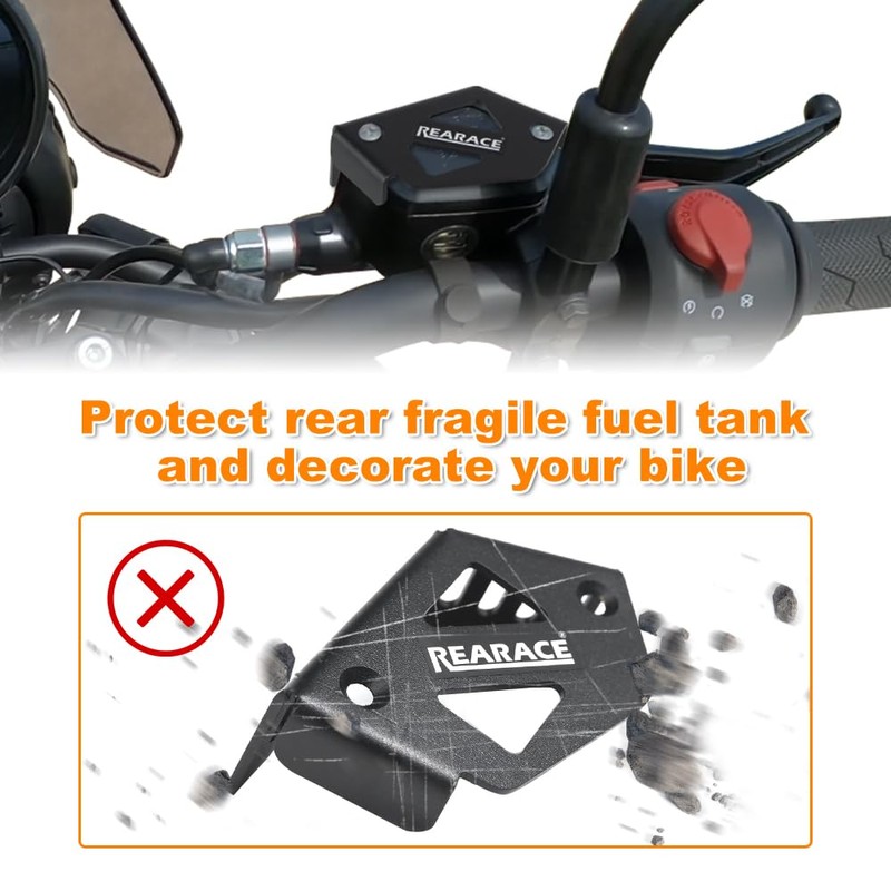 REARACE Front Brake Fluid Reservoir Guard Compatible with Royal Enfield