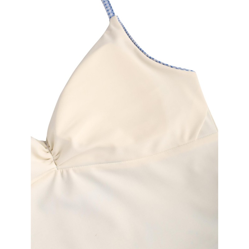 seamoly Stripes Tie Side Tankini Set, Deep Blue-03, Small