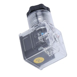 5Pcs Solenoid Coil Plug Hydraulic Valve Transparent Voltage Hydraulic Solenoid Coil Valve Plug Universal Accessories DC24 Guide Gasket Crimping