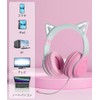 GHDVOP Cat Ear Headphones, Bluetooth 5.1, Nekomimi Headphones, Wireless Headphones,