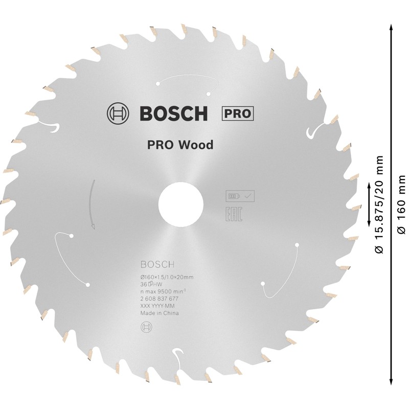 Bosch Professional Circular Saw Blade Standard for Wood