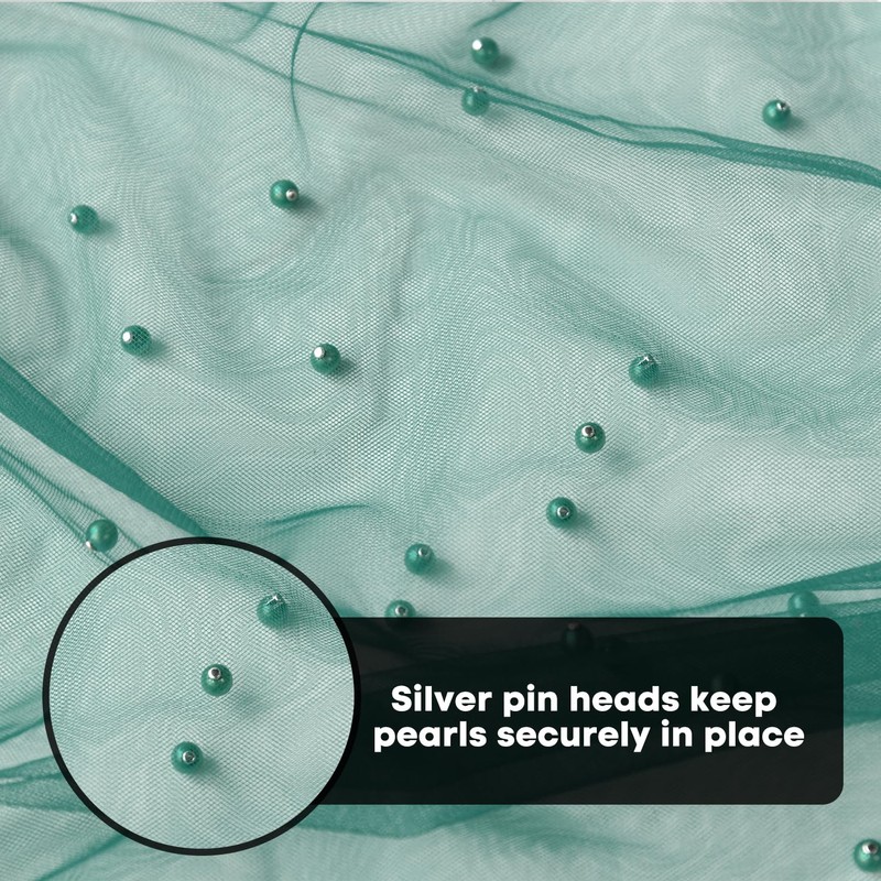 Artoid Mode Pearl Dark Green Gauze Table Runner 120 Inch