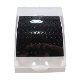 Namvo Dental Drill Bit Holder With Drawer Cleaning Container Box Round Home Diamond Oral Care Tools For Needle Instrument Drill Bits Black