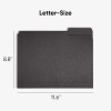 Smead 100 Pack Black Letter Size File Folders 11 Point