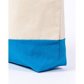 Printstar TWT 00780-TWT_M Canvas Two-Tone Tote, M, natural/navy