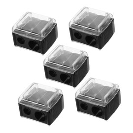 SAFIGLE Dual Hole Makeup Pencil Sharpener 5pcs Portable Eyeliner and Lip Liner Sharpeners Handheld Cosmetic Tool for Women Easy to Clean Suitable for Office and School
