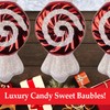 VFM - Red & White 10cm Sweet Baubles Swirl Candy