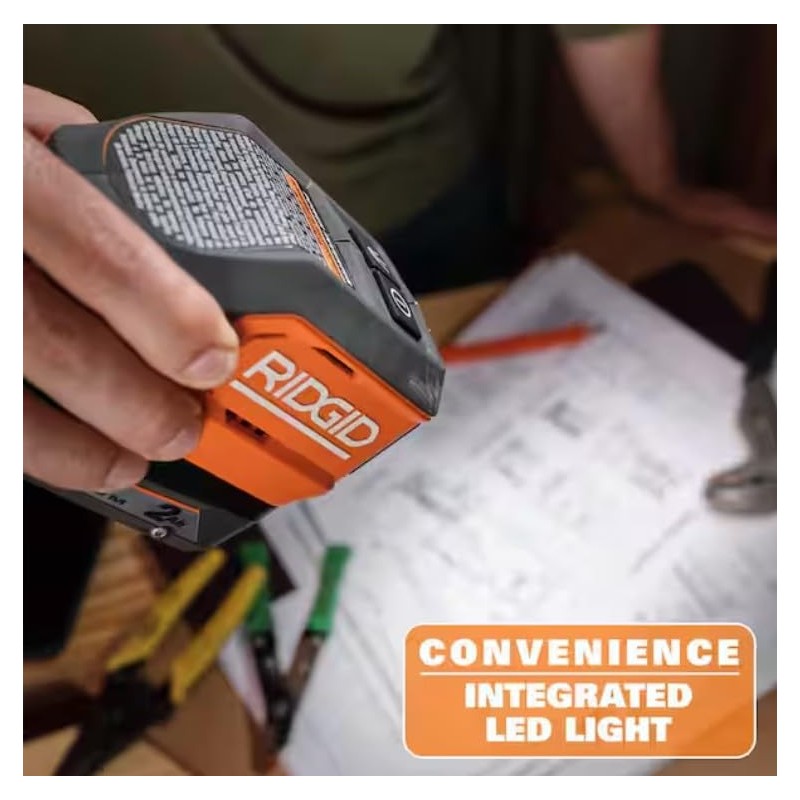RIDGID 18V - Inversor de potencia inalámbrico de 175 vatios