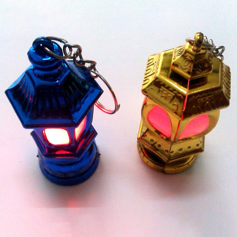 Uonlytech 20pcs Mini Keychain Flashlights LED Pocket Ramadan Lantern Keyring