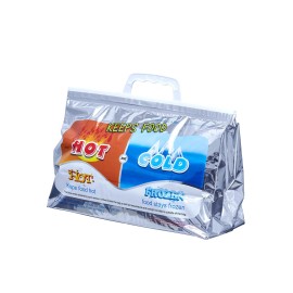 Superio Silver Insulated Lunch Bag Reusable Heavy Duty Food Storage for Hot and Cold