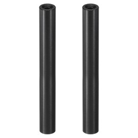 PATIKIL 2pcs M3 Metal Threaded Standoff Spacer Nuts, Round Aluminum Spacers Female Coupling Screws, 1/8" ID x 1/4" OD, Black 3x6x50mm