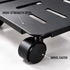 Rolling Metal Plant Caddy with 360° Swivel Wheels for Indoor