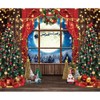 10x8ft Christmas Window Wonderland Large Backdrop Photography Snowy Winter Fireplace