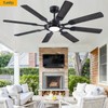 FUMLTP 62 inch Ceiling Fans with Lights and Remote Control,