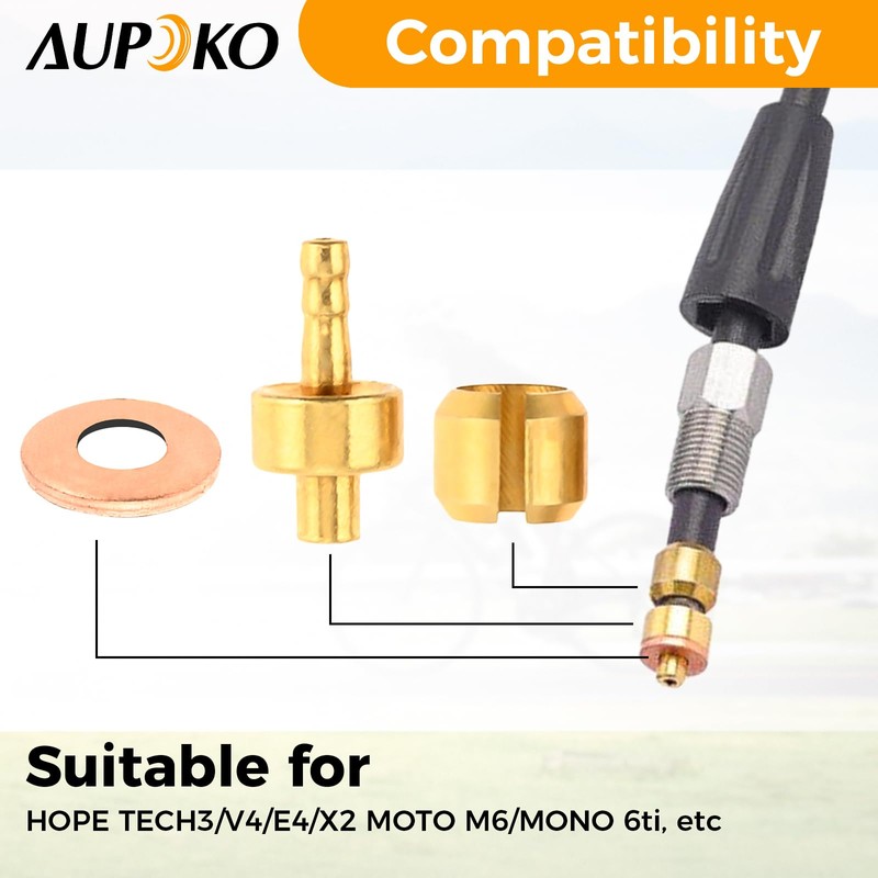 Aupoko 4 Sets Bicycle Brake Olive Insert Bike Hydraulic Disc