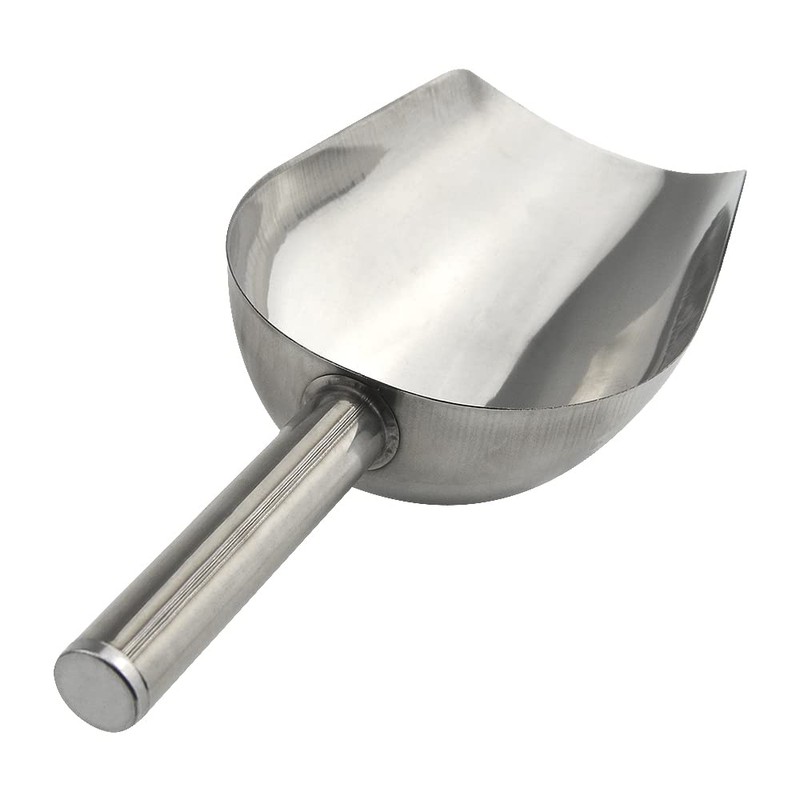 XINMEIWEN Stainless Steel Ice Scoop Round Bottom Bar Ice Flour