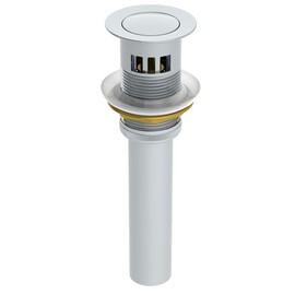 Symmons RL324 Push Pop Sink Drain, Polished Chrome