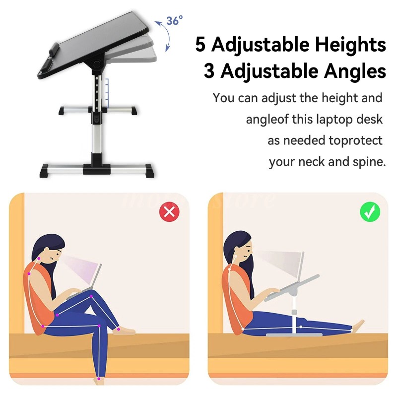 Universal Foldable Portable Adjustable Laptop Table Stand Lap Tray Bed