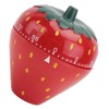 BIUDECO Strawberry Shape Mechanical Timer Countdown Timer Stainless Steel Home