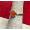 Natural Creations sterling silver stackable ring Size 7 Carnelian Raw