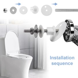 Casenly Toilet Seat Hinges Replacement Parts, Toilet Hinge with Soft-Close Mechanism, Zinc Alloy Universal Replacement Hinge with Fittings for Most Toilet Seats