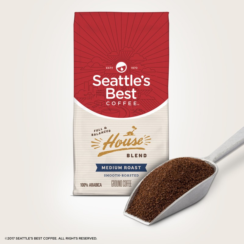 Seattle's Best Coffee House Blend Medium Roast Ground Coffee, 12