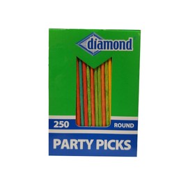 Diamond Round Colored Party Toothpicks