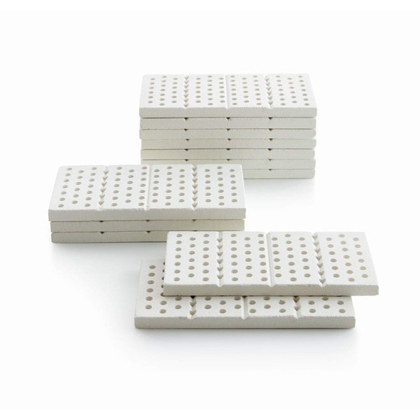 Ceramic Grill Tiles by BBQ King, 15 Universal Grilling Tiles,