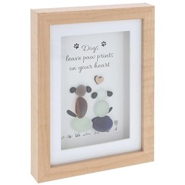 Shudehill Giftware Pebble Glass Portrait Plaque Dogs Heart