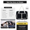 Xevera Foldable Travel Duffle Bag, for Airplane Personal Item, Carry