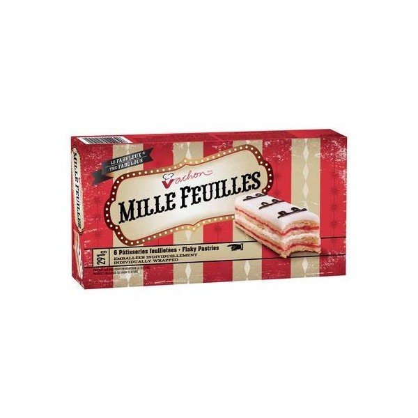 Vachon Mille Feuilles 1 Box Of 6 Flaky Pastries Snack Cakes 10 Ounces Made in Quebec