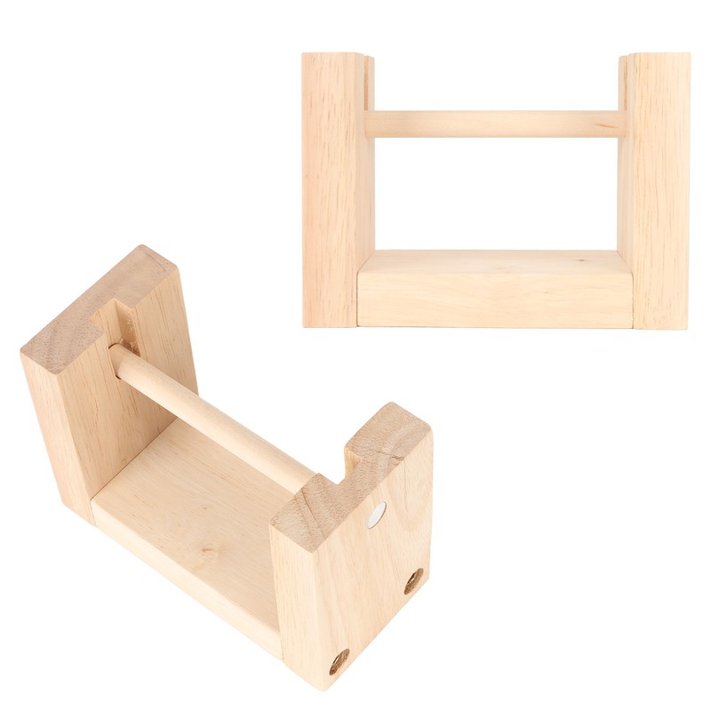 Wooden Yarn Holder 5.1in Long Sturdy Smoothing Rotatable Easy Assembly
