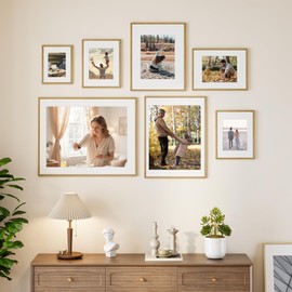 20x30 Round Corner Poster Frame, Solid Oak Picture Frame with Mat For 16x24, 20 by 30 Poster Frame Handcrafted Rounded Corner Photo Frame with Tempered Glass for Art Prints, Oak, 1 Pack