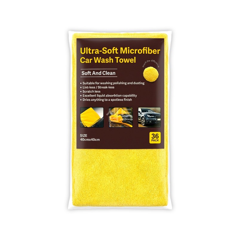 36 microfiber car wash towels, car towels / 극세사 세차