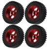 MN86 1/12 CarRed Aluminum Wheel Hub Rubber Tire RC Parts
