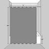 EurCross 72 x 84 inch Extra Long Clear Shower Curtain